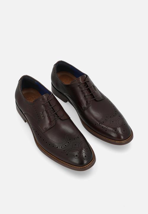 POLO - Wingcap brogue gibson lace up - tan