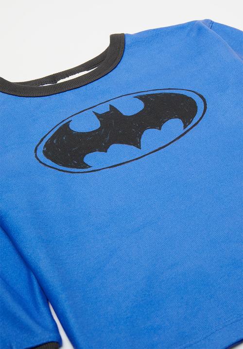 Cotton On - Chuck long sleeve pyjama set licensed - lcn wb deep sea blue/batman logo