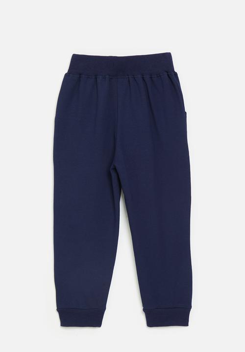 Pop Candy - Embroidered animal joggers - navy blue