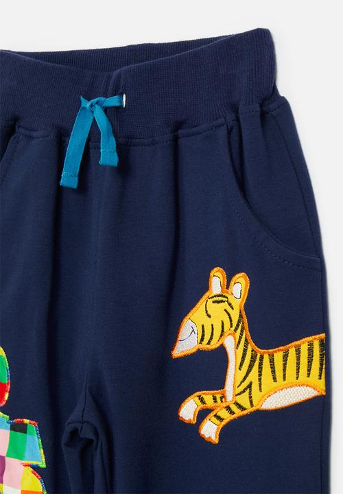 Pop Candy - Embroidered animal joggers - navy blue