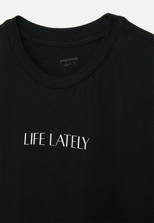 Pop Candy - Slogan oversized tee - black