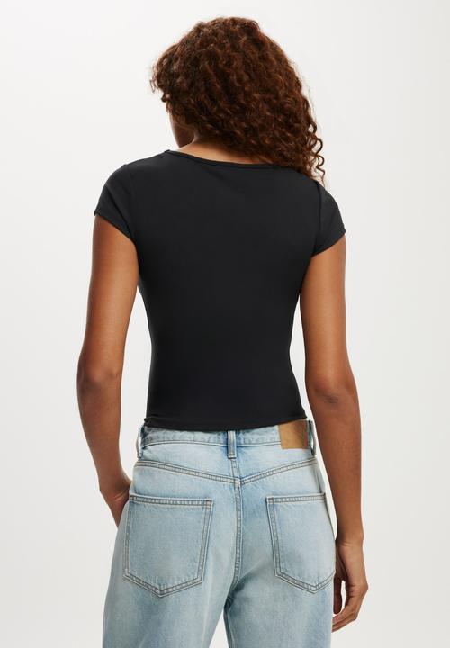 Cotton On - Hold me short sleeve - black