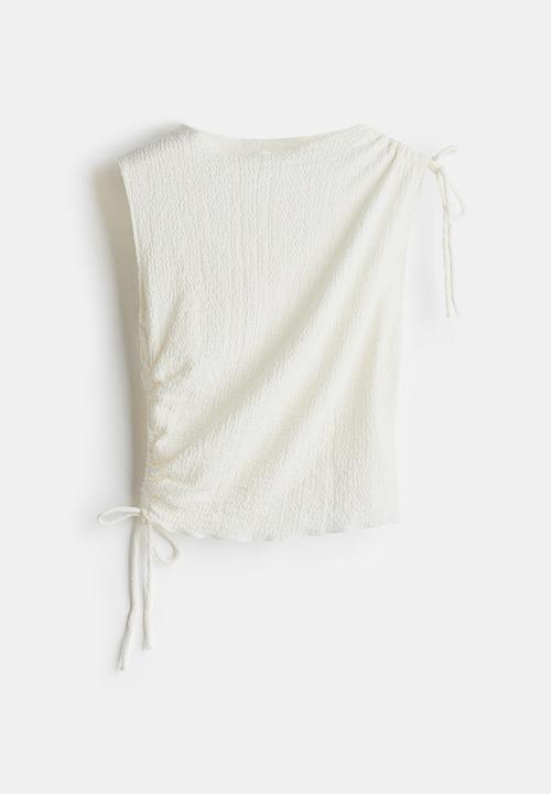 H&M - Drawstring-detail top - cream