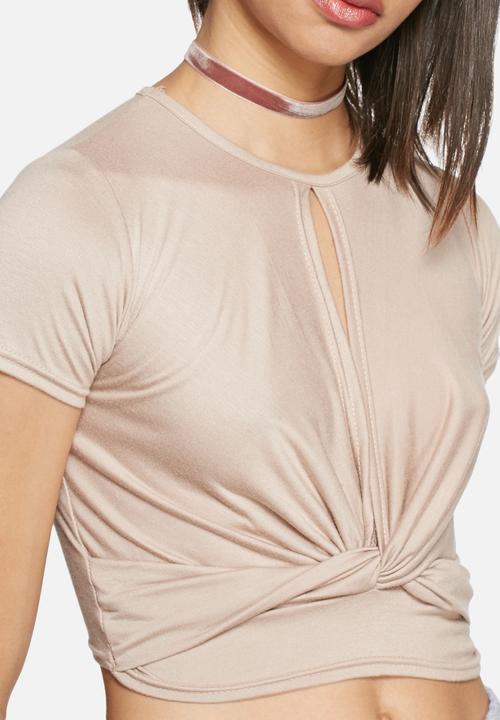 Daisy Street - Knot crop tee