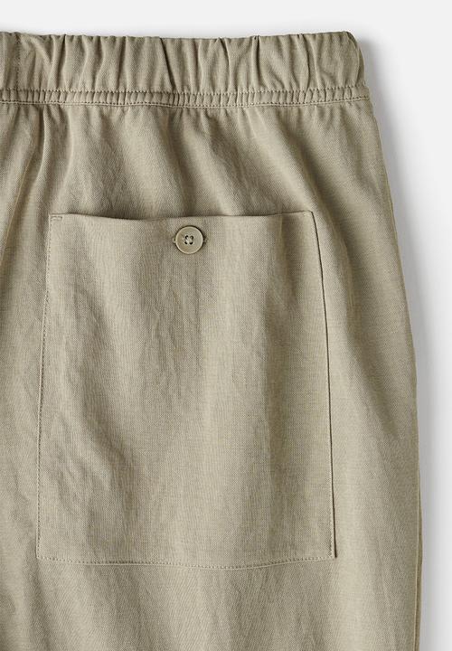 H&M - Relaxed fit trousers - khaki green