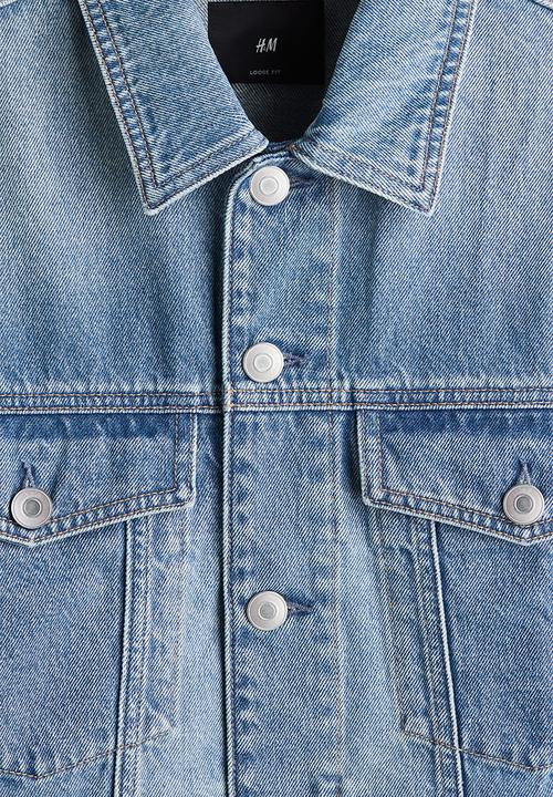 H&M - Loose fit denim jacket - light denim blue 
