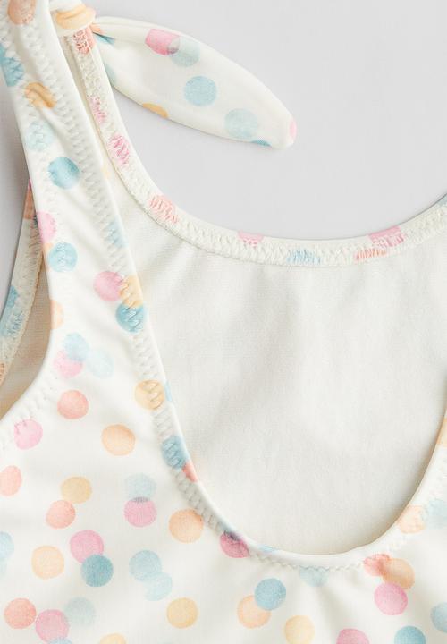 H&M - Printed swimsuit - cream spotted