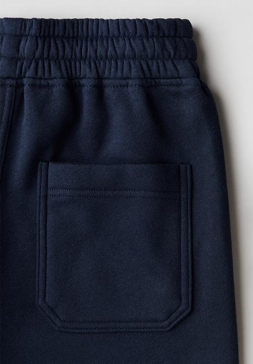 H&M - Brushed-inside cargo sweatshorts - navy blue