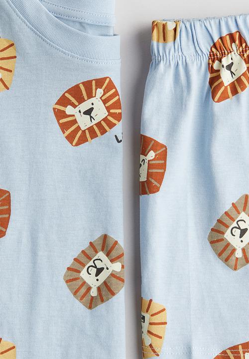 H&M - Printed jersey pyjamas - light blue lions