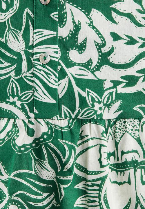 H&M - Tiered midi dress - green patterned