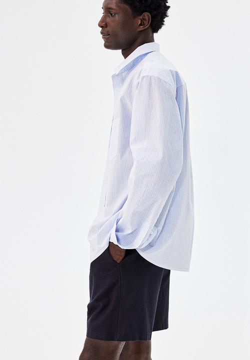 H&M - Regular fit linen-blend shorts - blue