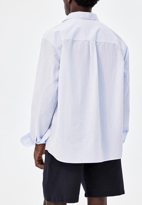 H&M - Regular fit linen-blend shorts - blue