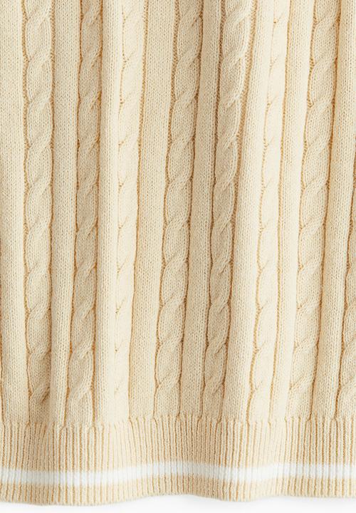 H&M - Cable-knit top - light yellow 