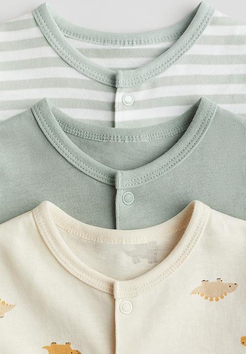 H&M - 3-Pack cotton sleepsuits - multi