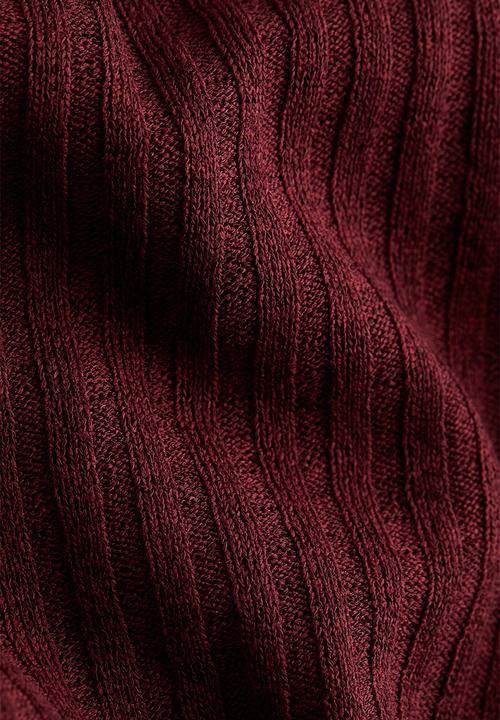 H&M - Rib-knit dress - burgundy