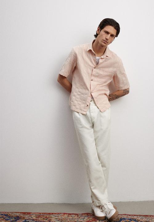 H&M - Relaxed fit lyocell-blend trousers - white