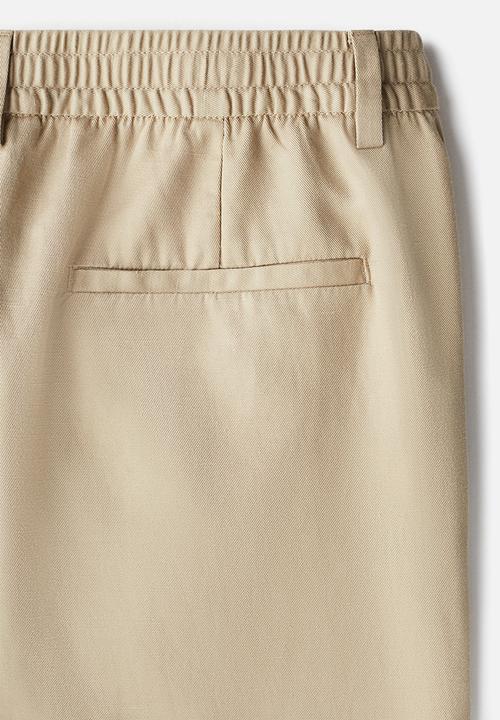 H&M - Regular fit lyocell-blend trousers - beige