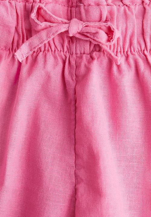 H&M - Linen-blend shorts - pink