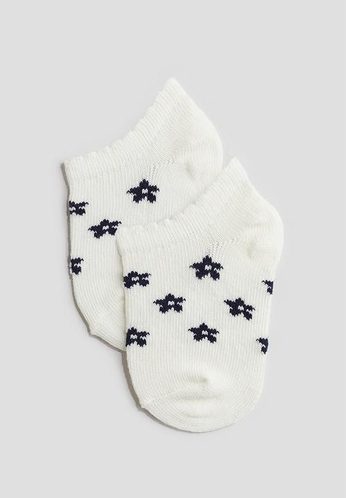 H&M - 4-Pack shaftless socks - navy blue & white