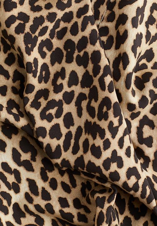 H&M - Viscose tunic dress - beige leopard print 