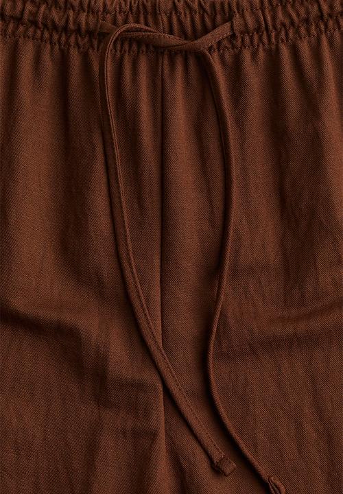 H&M - Wide pull-on trousers - brown