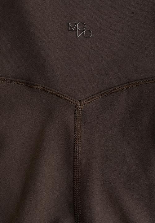 H&M - Sports leggings with softmove™ - dark brown