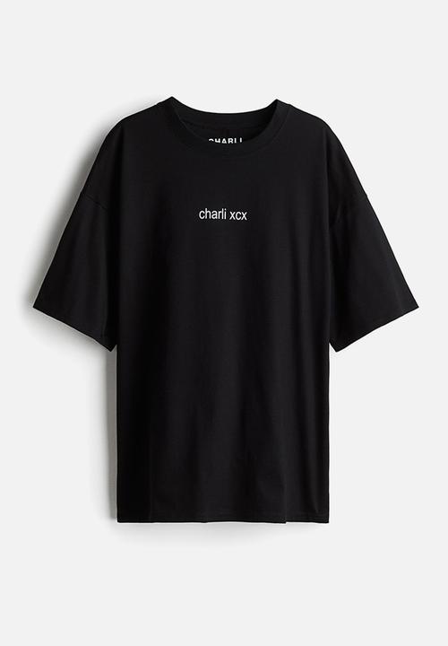 H&M - Oversized printed T-shirt - black charli xcx
