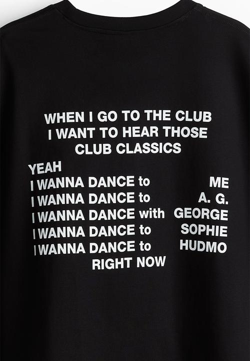 H&M - Oversized printed T-shirt - black charli xcx