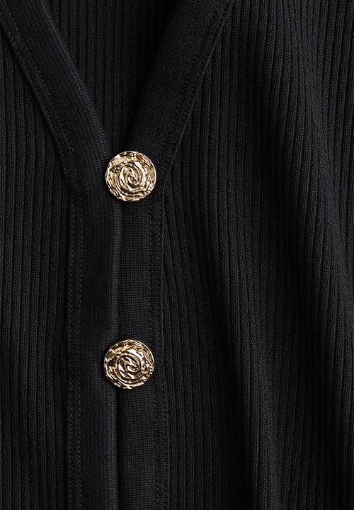H&M - Rib-knit waistcoat - black