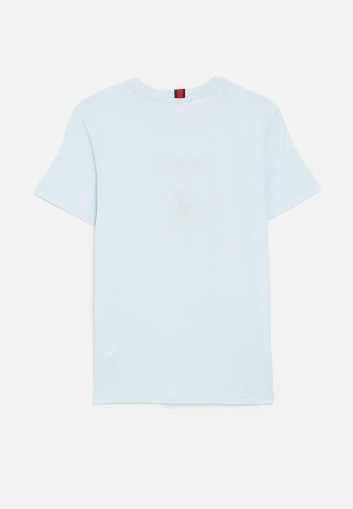 POLO - Boys cory crested ss tee - sky blue