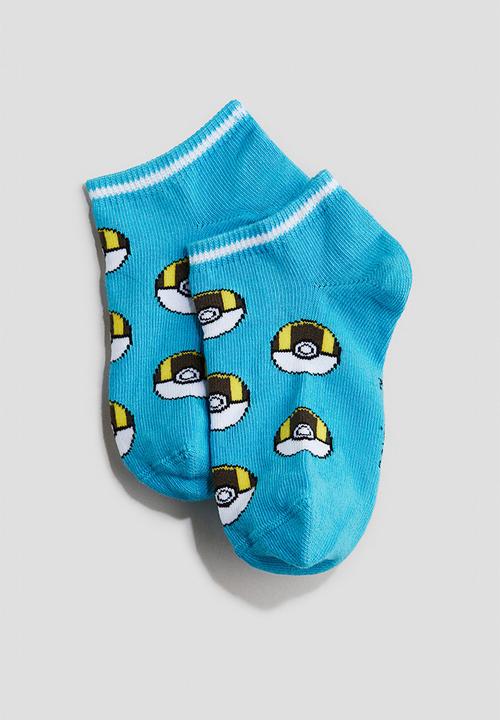 H&M - 5-pack intarsia motif socks - blue,grey,white,multi