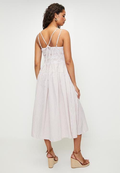 MILLA - Beige stripe sundress - beige stripe