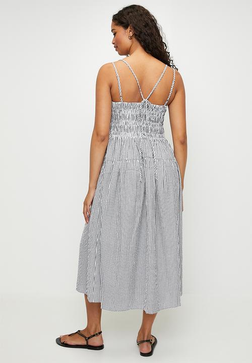 MILLA - Grey stripe sundress - grey stripe