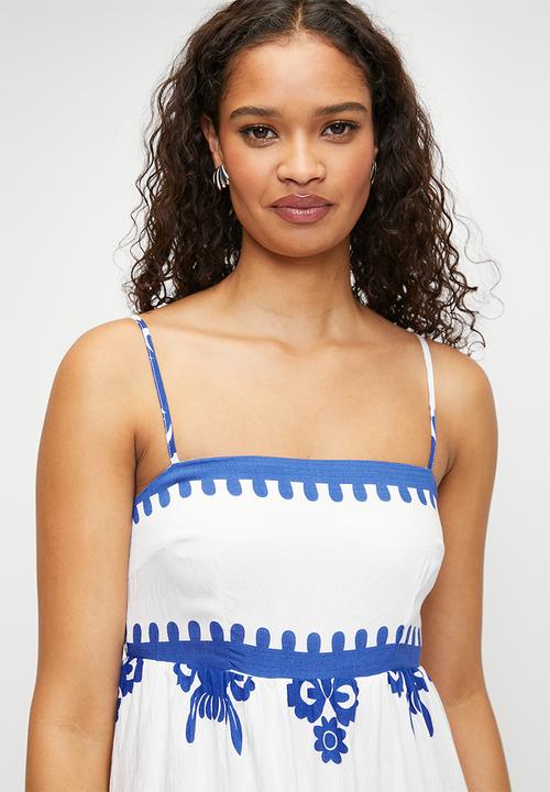 MILLA - Blue paisley short dress - Blue Print