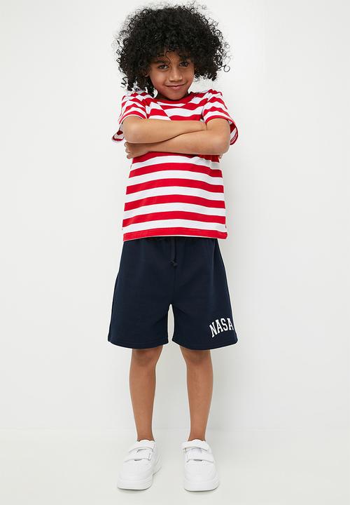 Pop Candy - Nasa shorts - navy blue & white