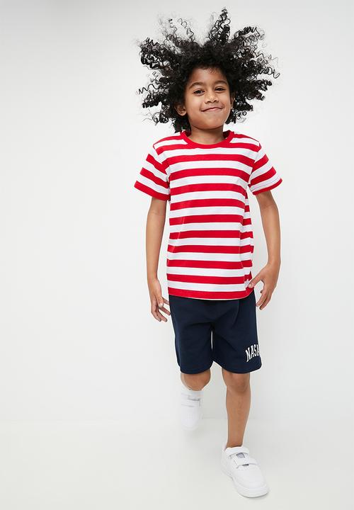 Pop Candy - Striped tee - red & white