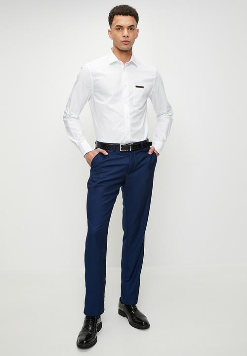 POLO - Fulu  pjc poplin long sleeve shirt - white
