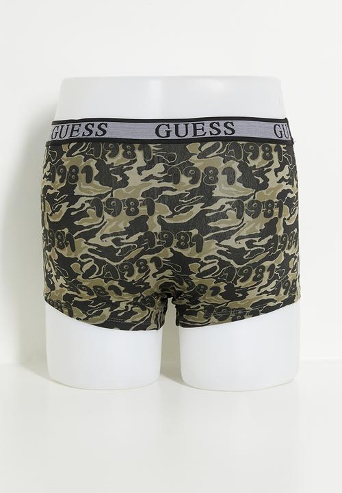 GUESS - Joe Boxer Trunk 3 Pack - Green Camou 81