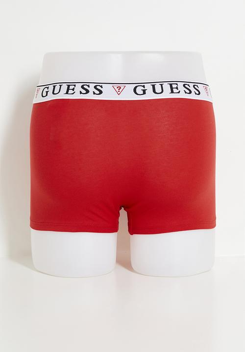 GUESS - Brian Hero Boxer Trunk 3 Pack - Black Blue Combo