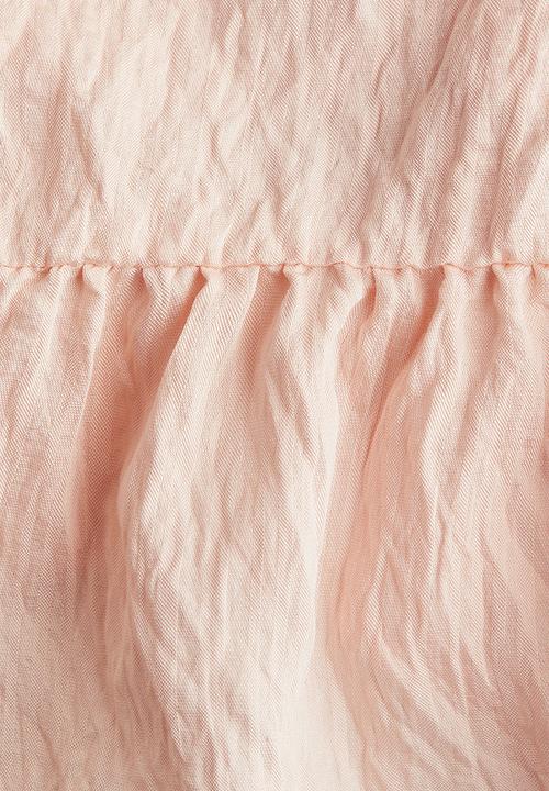 H&M - Bow-detail peplum top - pink