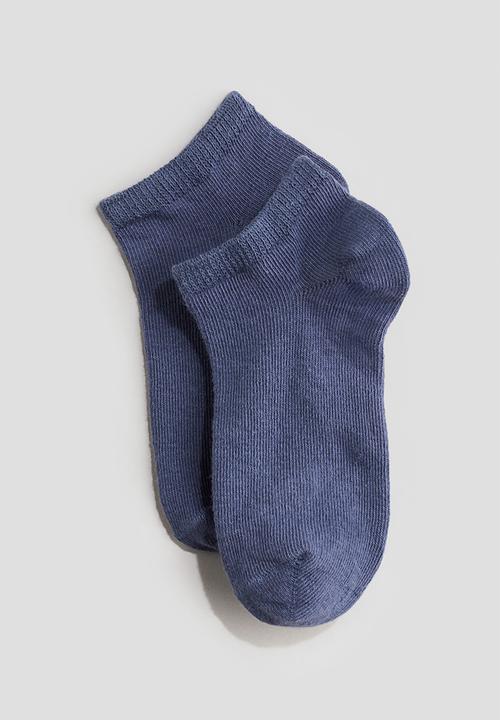 H&M - 5-Pack trainer socks - navy blue/beige