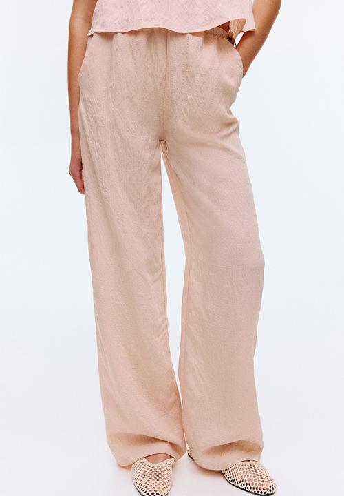 H&M - Tie-detail trousers - light peach