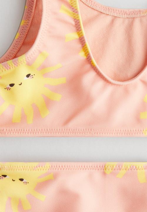 H&M - Printed bikini - peach/suns