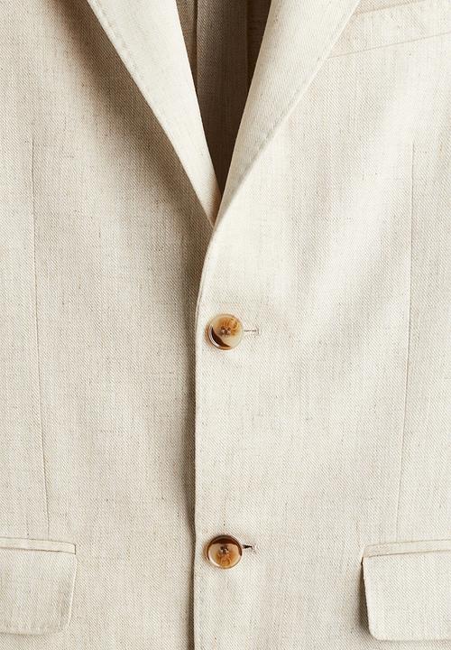 H&M - Regular fit linen-blend jacket - light beige