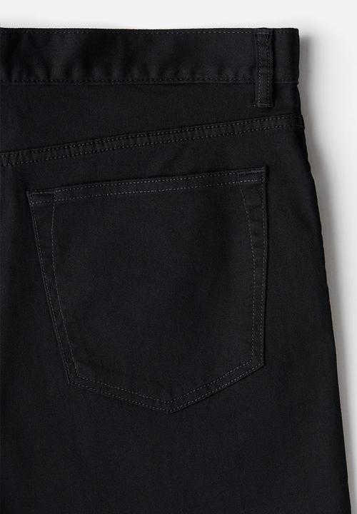 H&M - Regular fit twill shorts - black