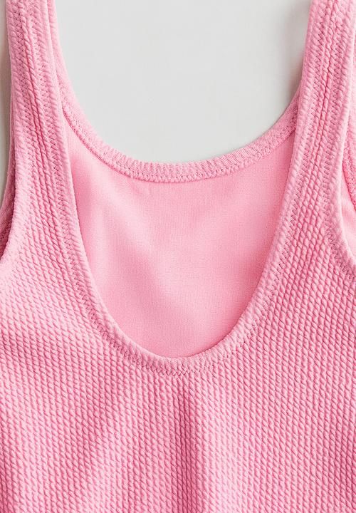 H&M - Textured swimsuit - pink