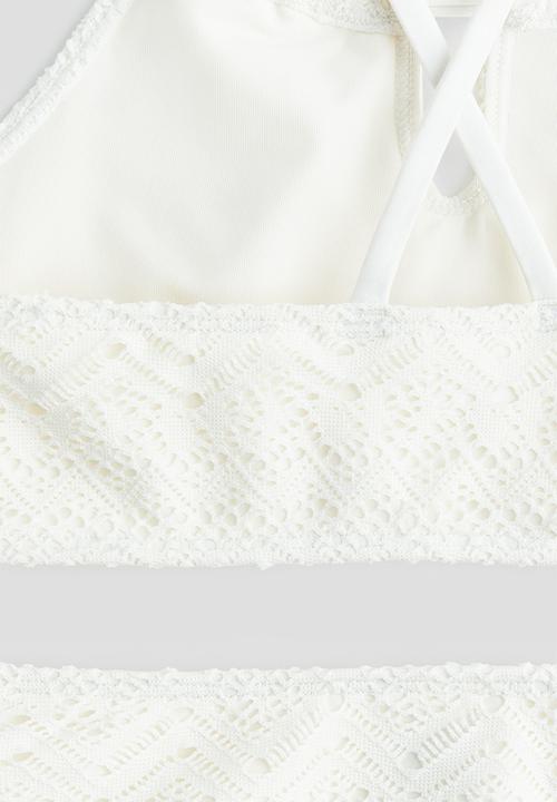 H&M - Crocheted-look bikini - white