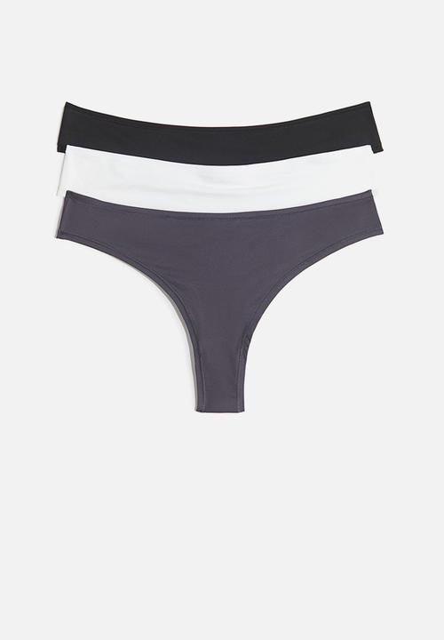 H&M - 3-Pack microfibre brazilian briefs - multi