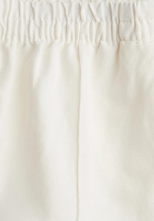 H&M - Linen-blend trousers - white