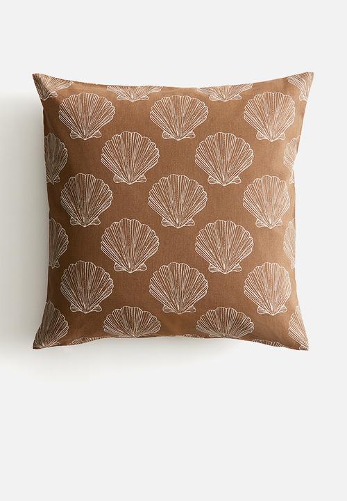 H&M - Patterned cushion cover - light brown/patterned 
